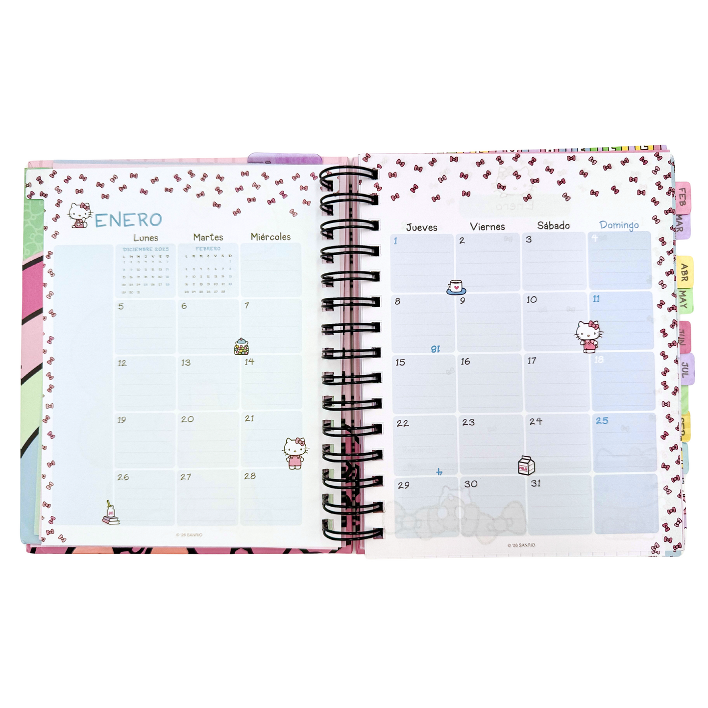 Agenda 2026 Hello Kitty diaria (fucsia)