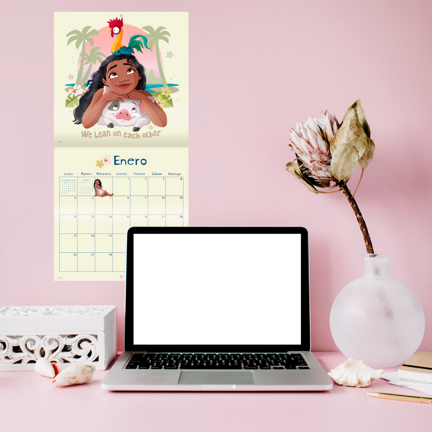 Calendario de Pared 2026 Princesas