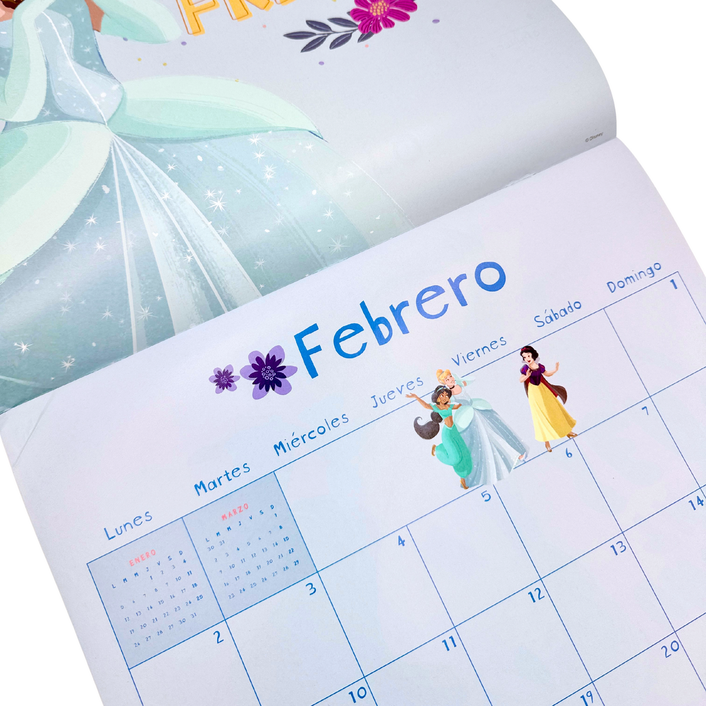 Calendario de Pared 2026 Princesas