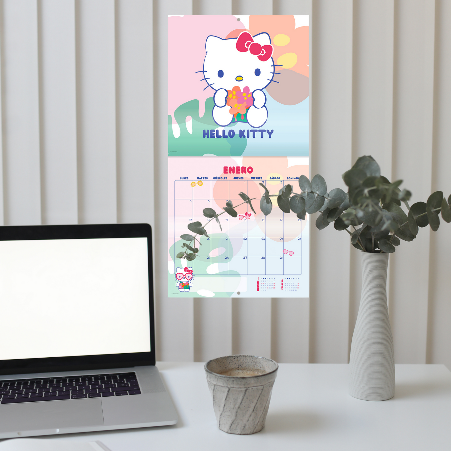 Calendario de Pared 2026 Hello Kitty