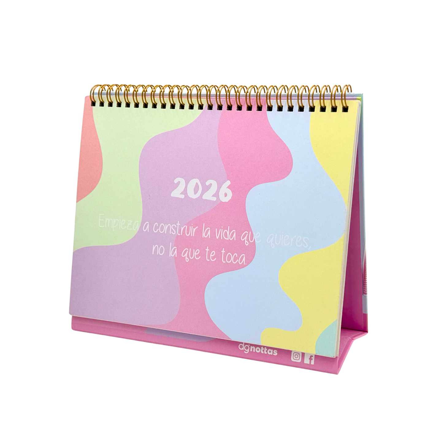 Calendario escritorio 2026 Pastel