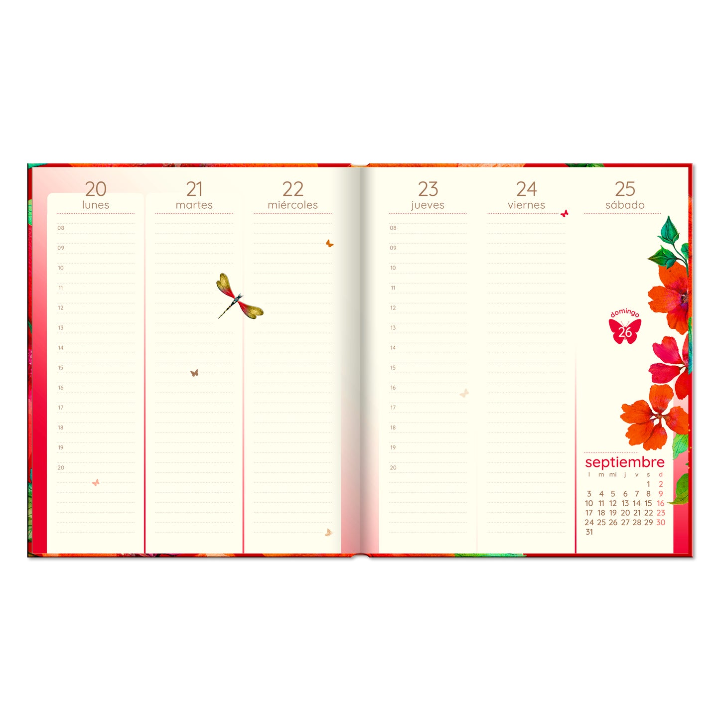 Agenda PP 2026 Butterfly semanal empastada