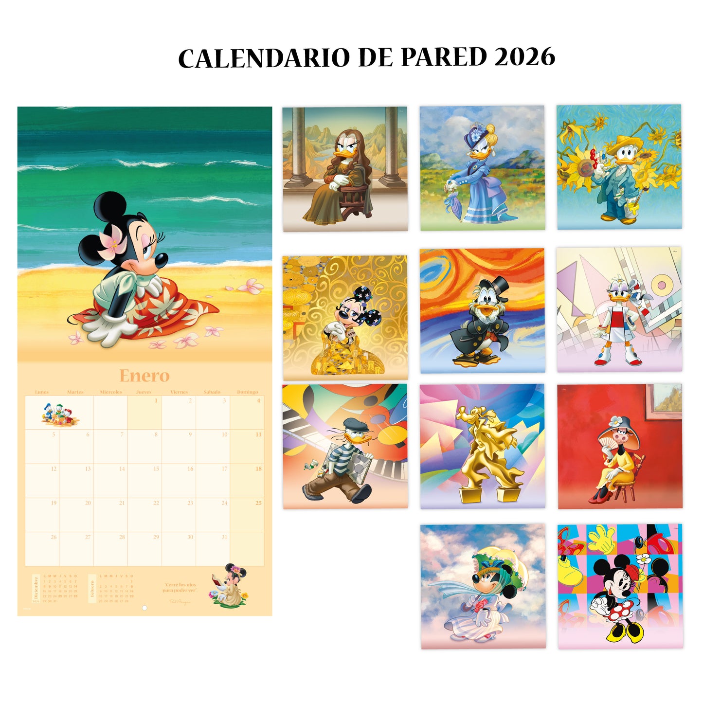 Calendario de Pared 2026 Disney