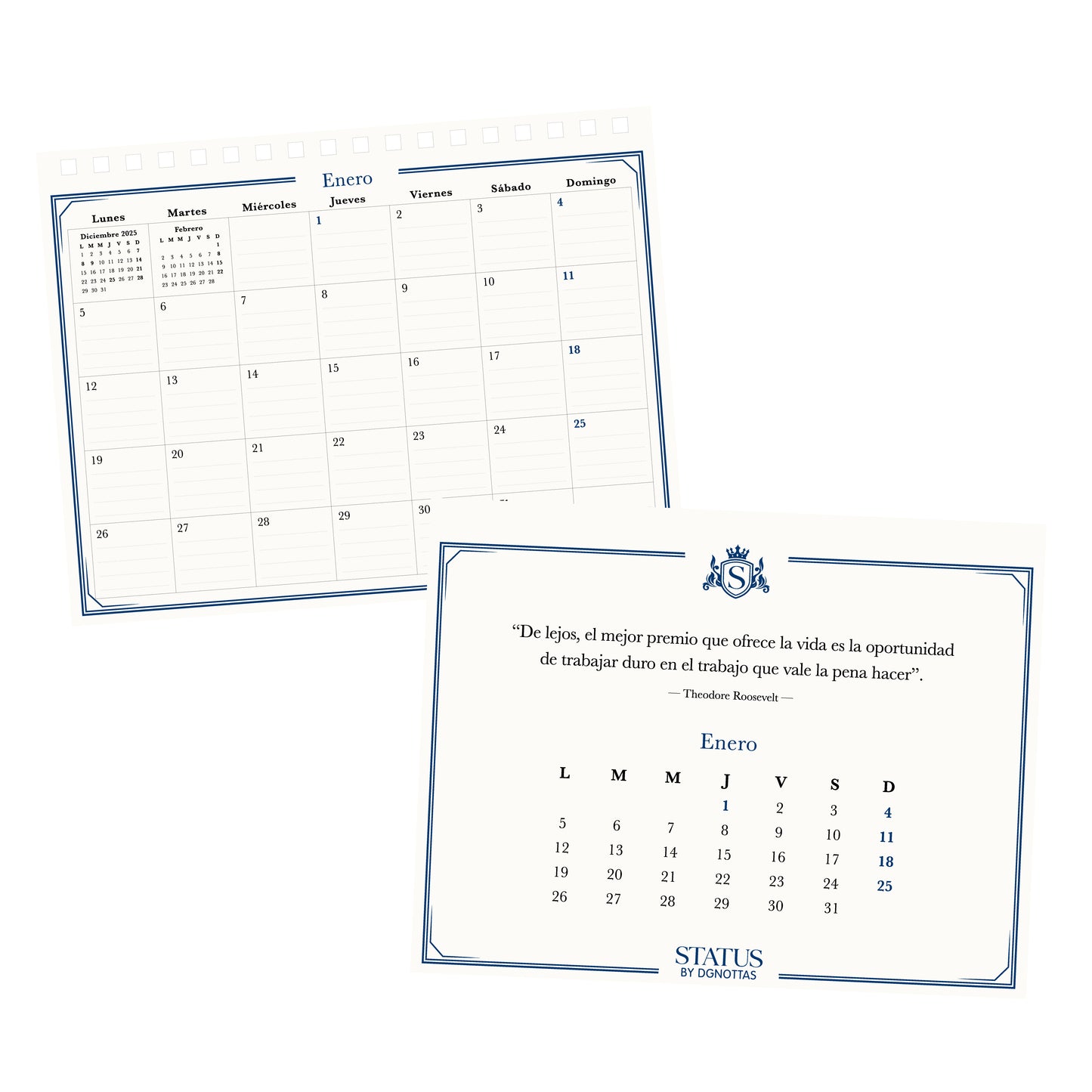 Calendario escritorio 2026 ejecutivo