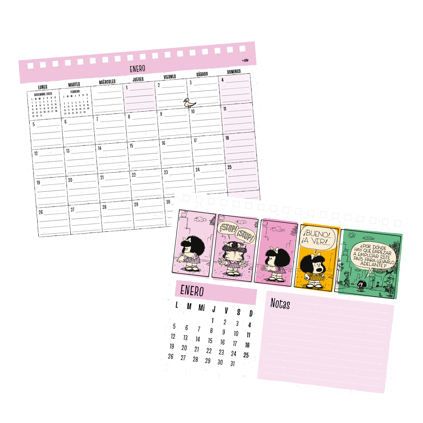 Calendario escritorio 2026 Mafalda