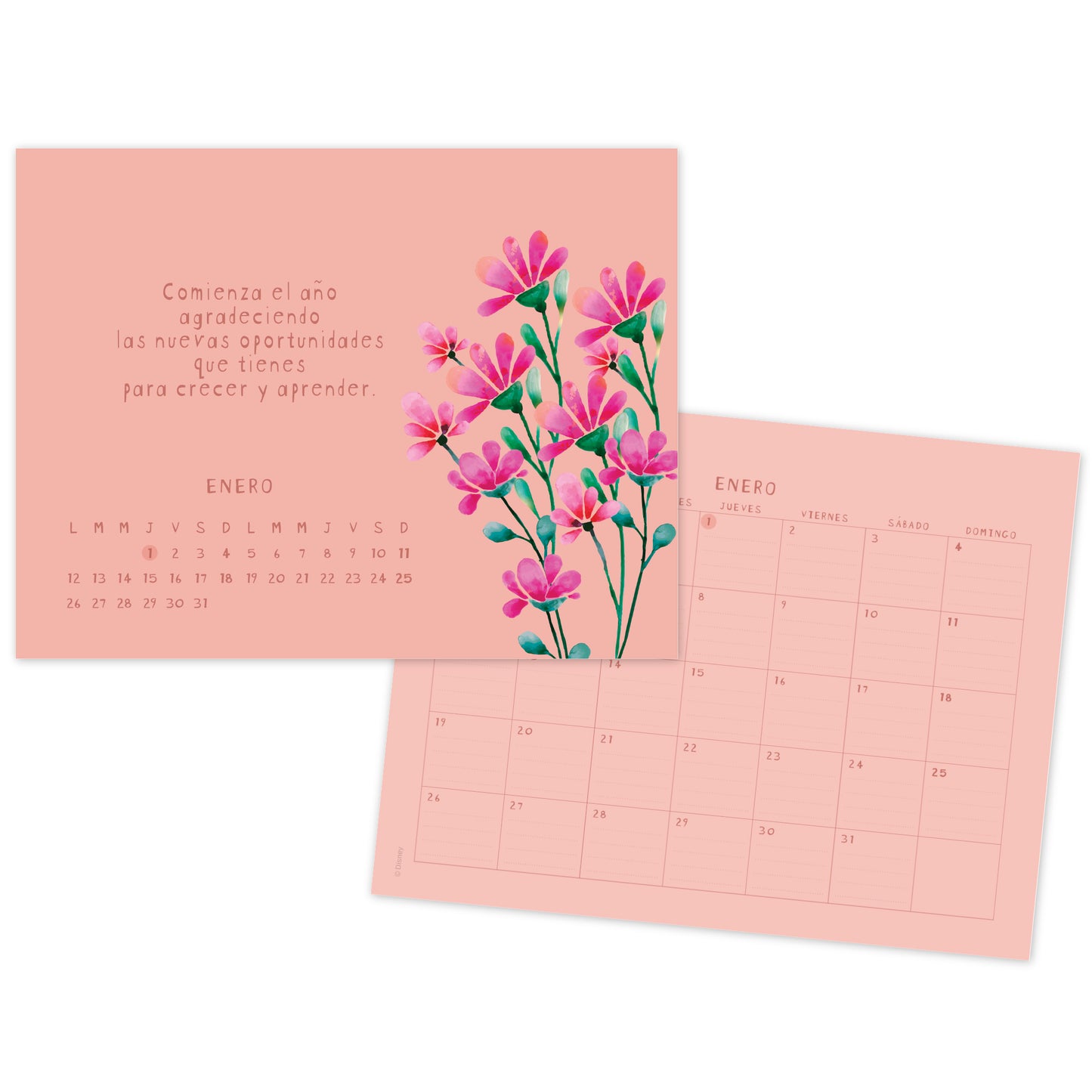 Calendario escritorio 2026 Bloom