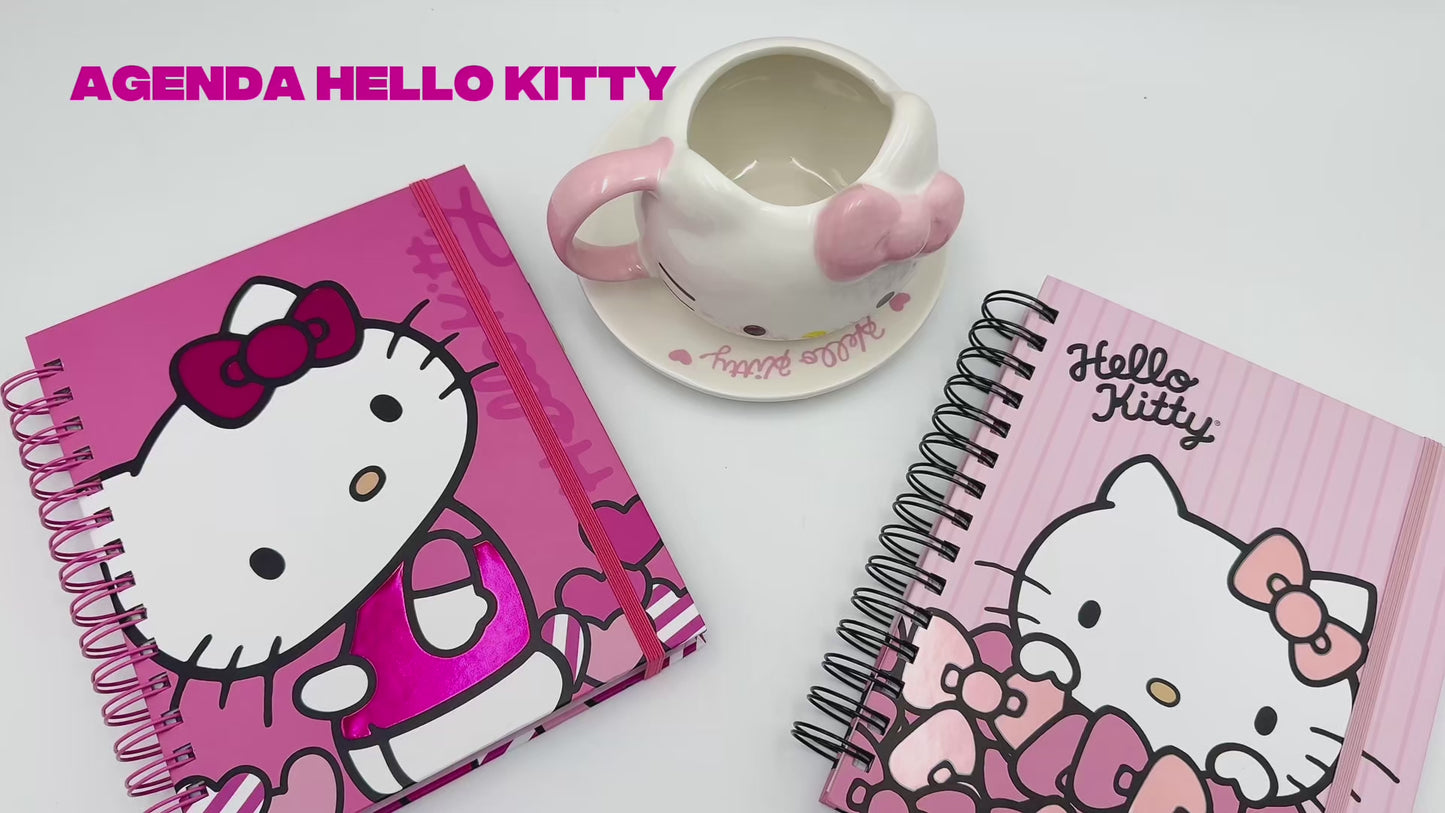 Cargar y reproducir el video en el visor de la galería, Agenda 2026 Hello Kitty diaria (fucsia)