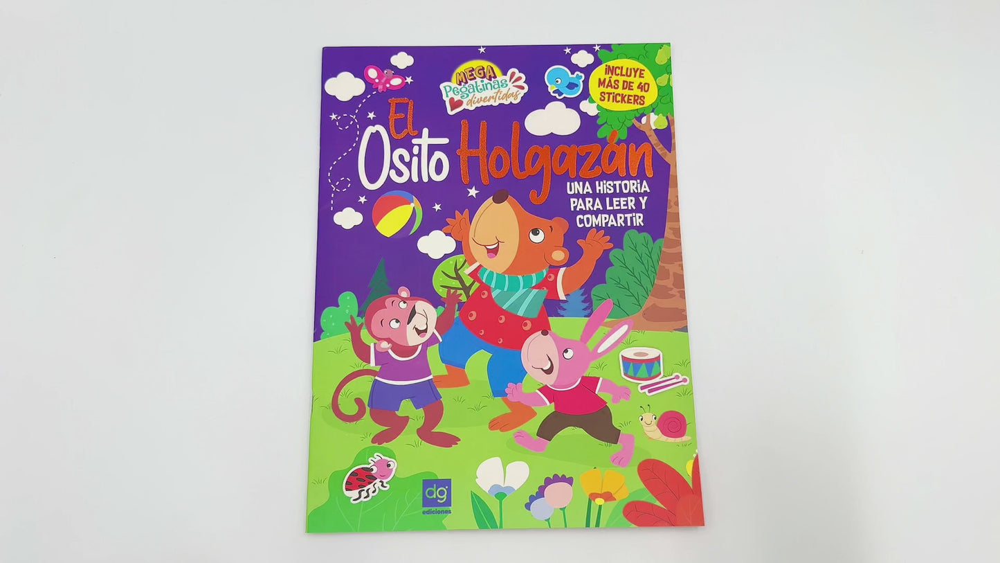 Cargar y reproducir el video en el visor de la galería, Historias Megapegatinas divertidas El osito holgazan