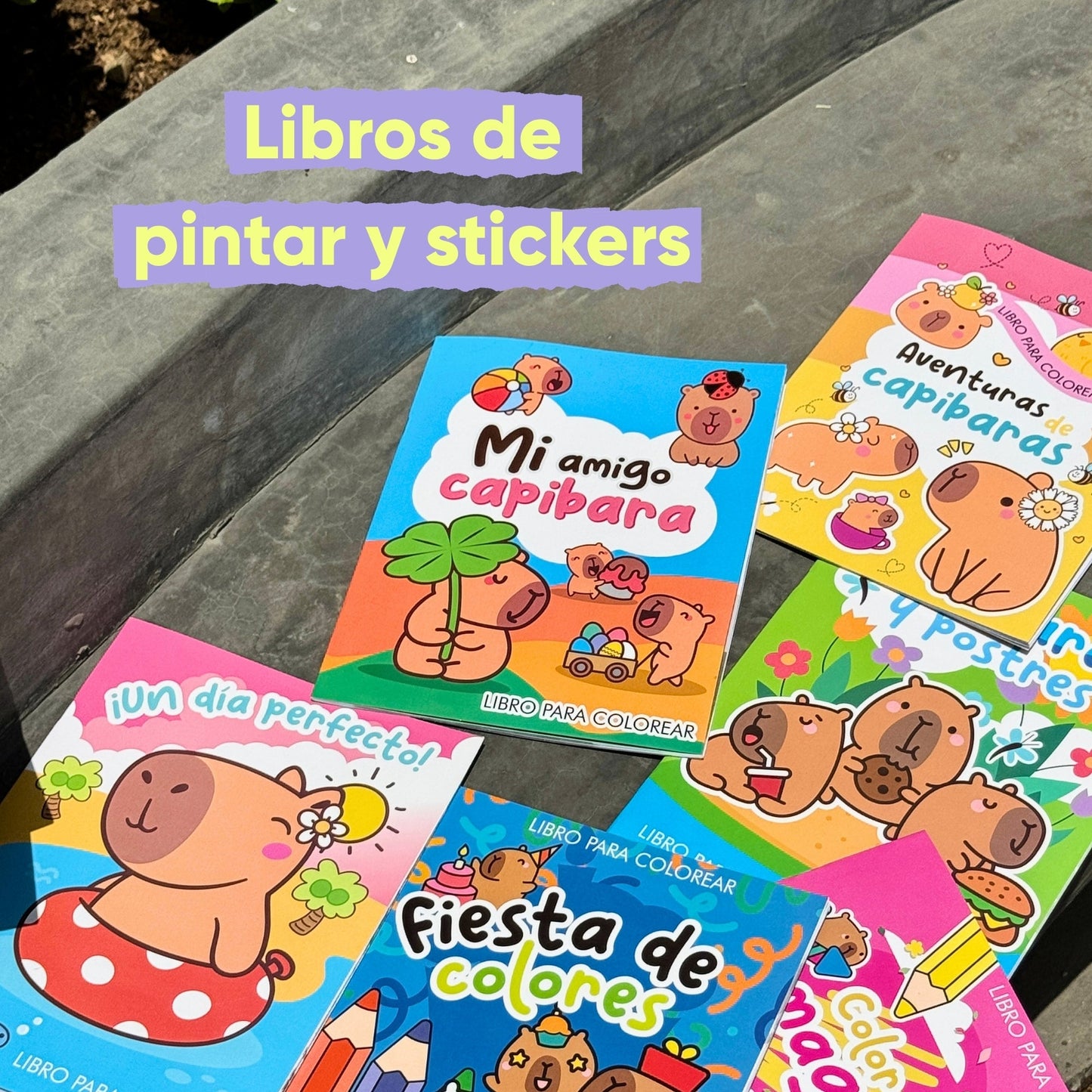 Libros de pintar y stickers