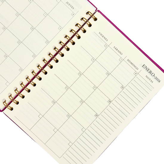 Agenda Minimal 2026 (fucsia)