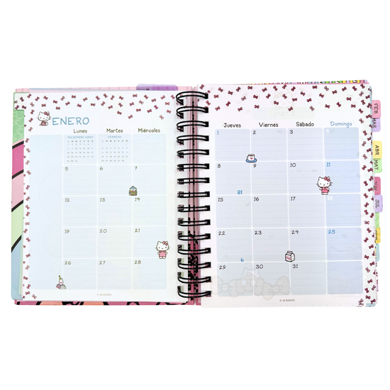 Agenda 2026 Hello Kitty diaria (fucsia)