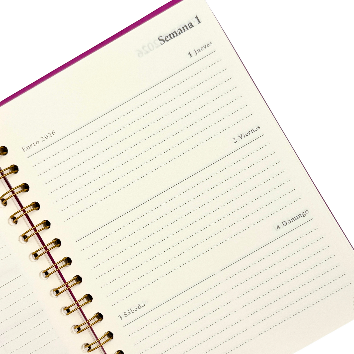 Agenda Minimal 2026 (fucsia)
