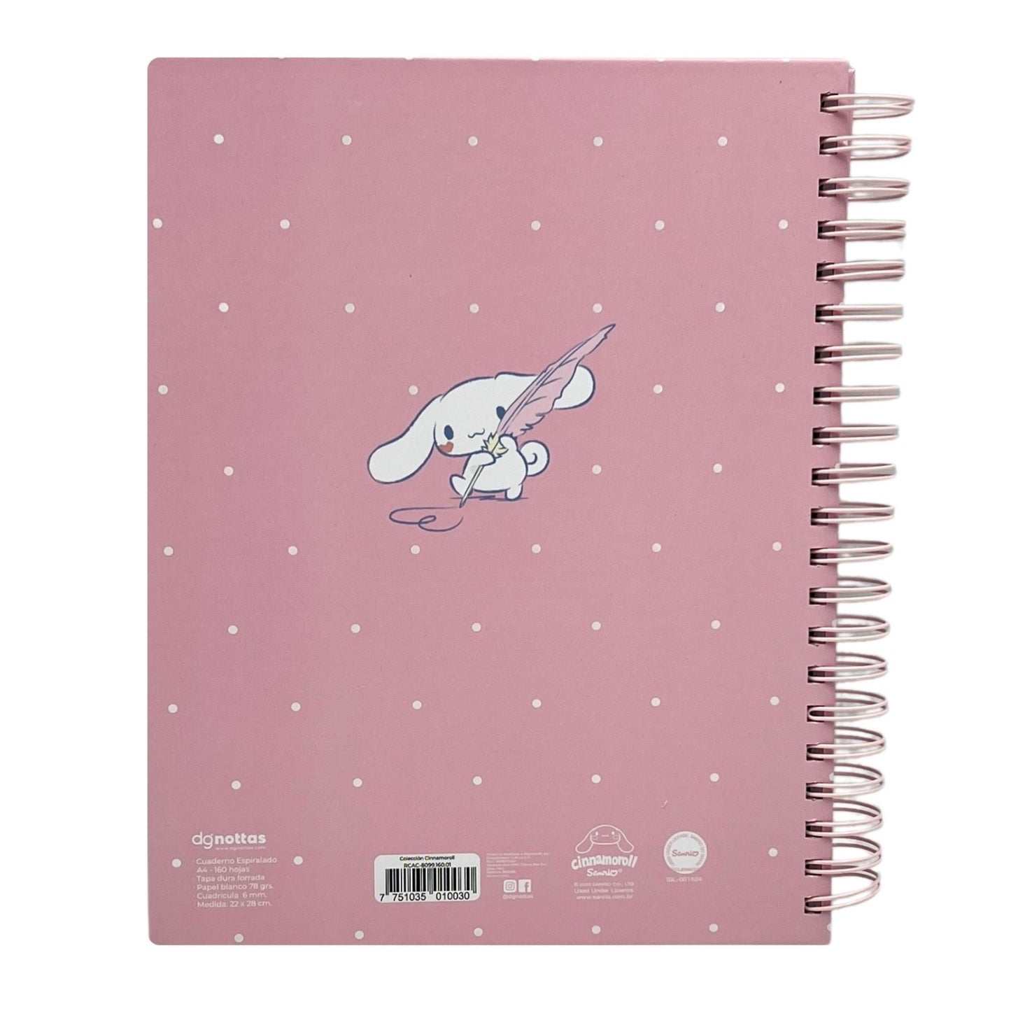 Cuaderno A4  Cinnamoroll modelo 2 rosado