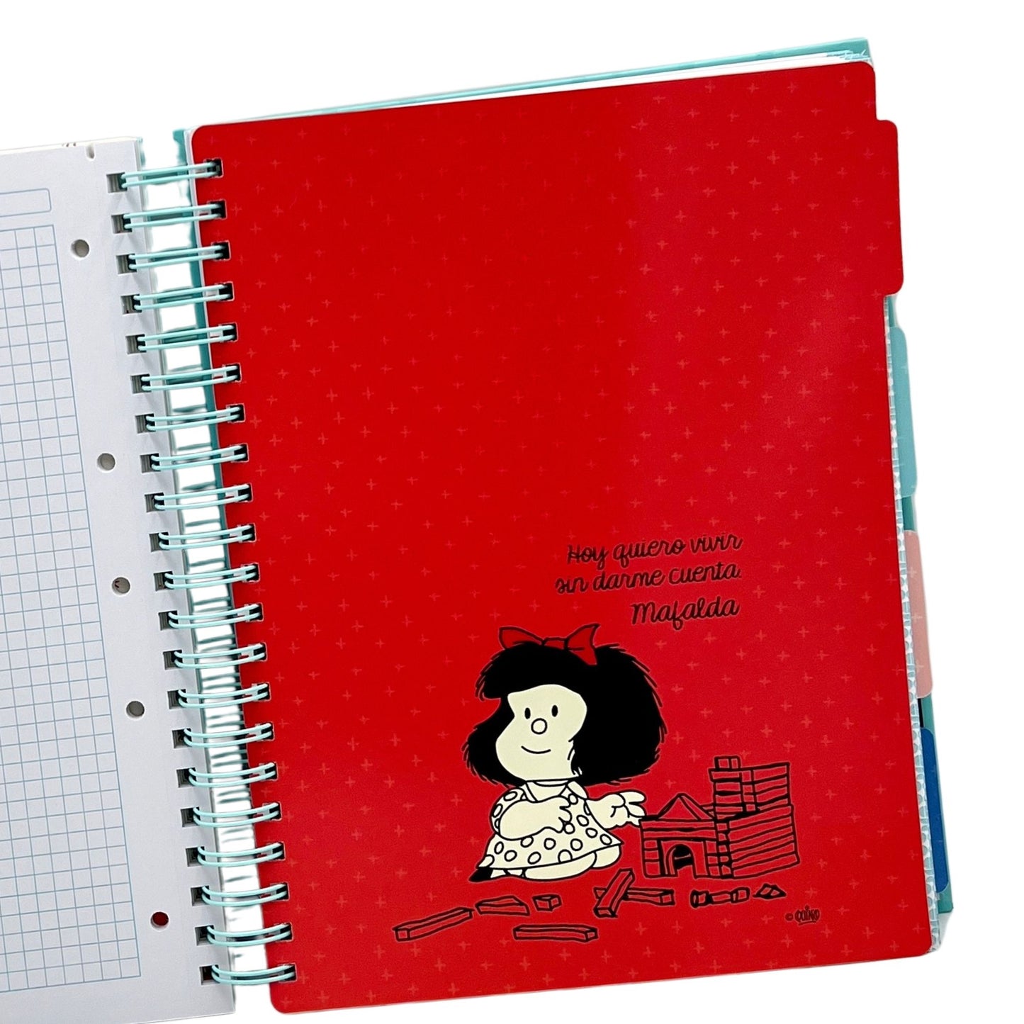 Cuaderno A4 Mafalda modelo 1 celeste