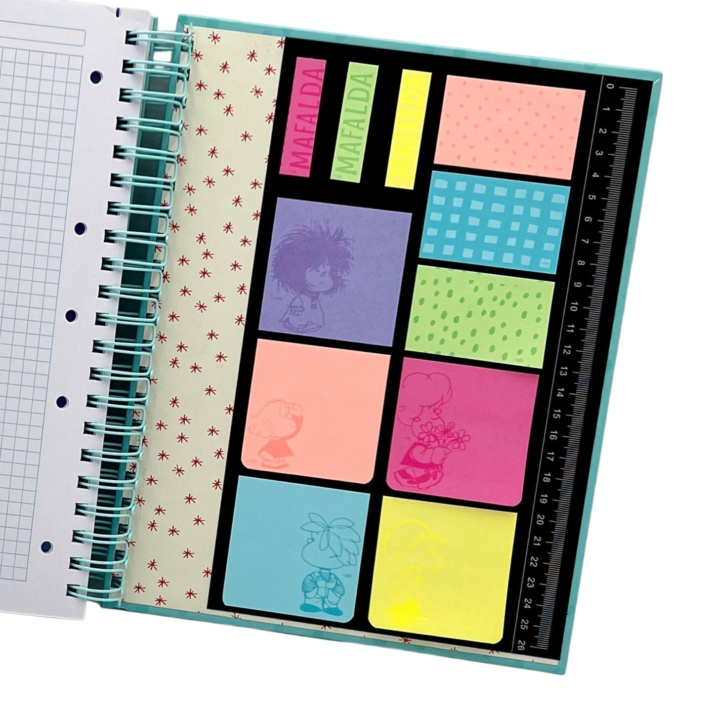 Cuaderno A4 Mafalda modelo 1 celeste