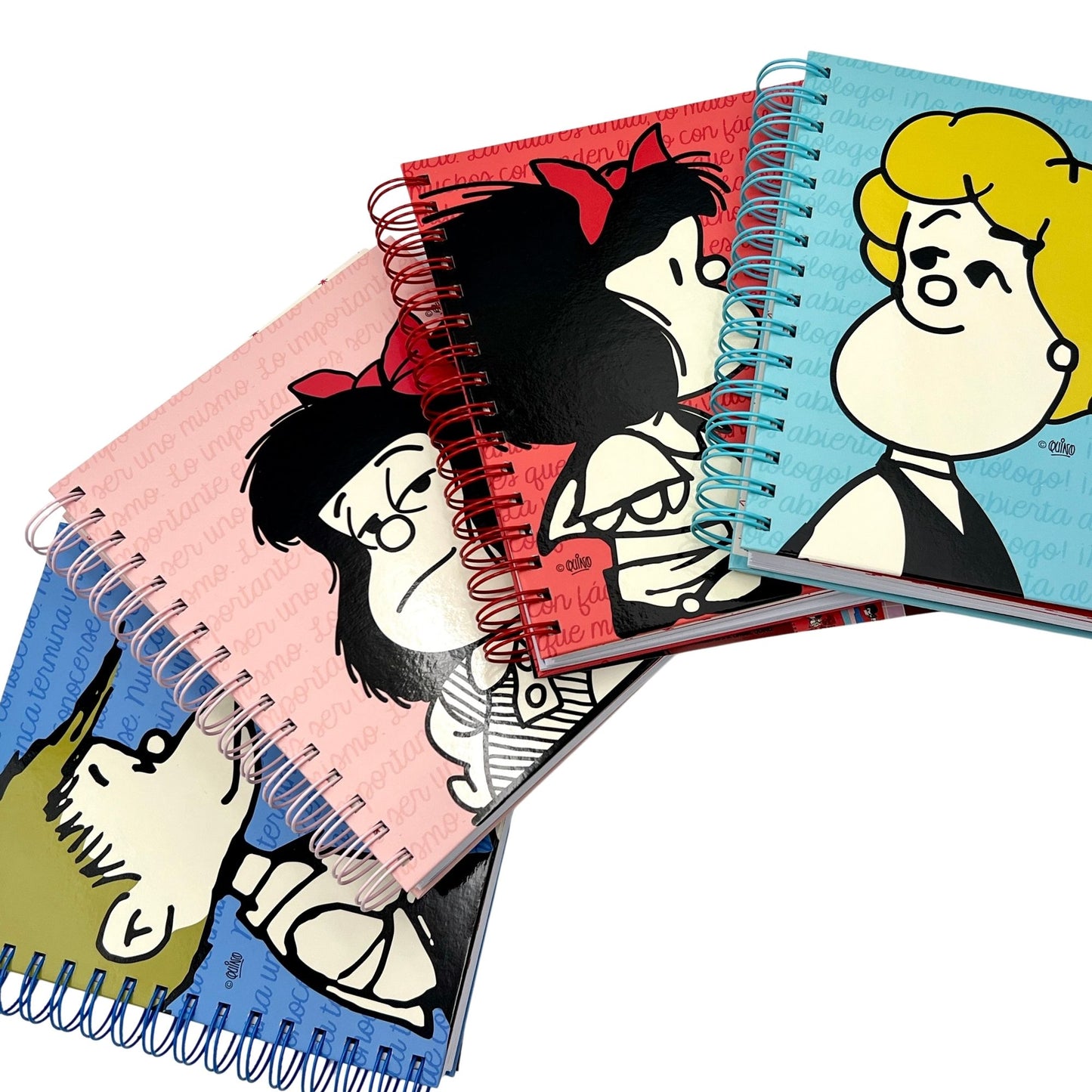 Cuaderno A5 Mafalda rosado pastel