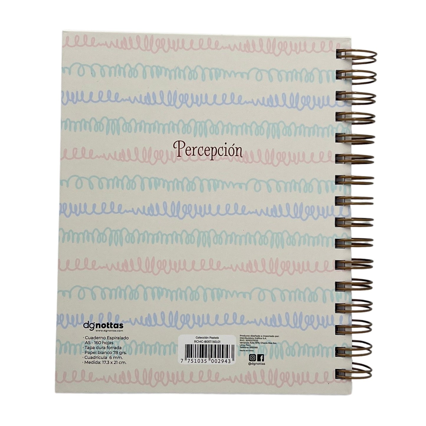 Cuaderno A5 pastel colores