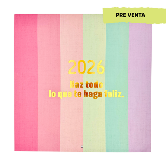 Calendario de Pared 2026 Pastel