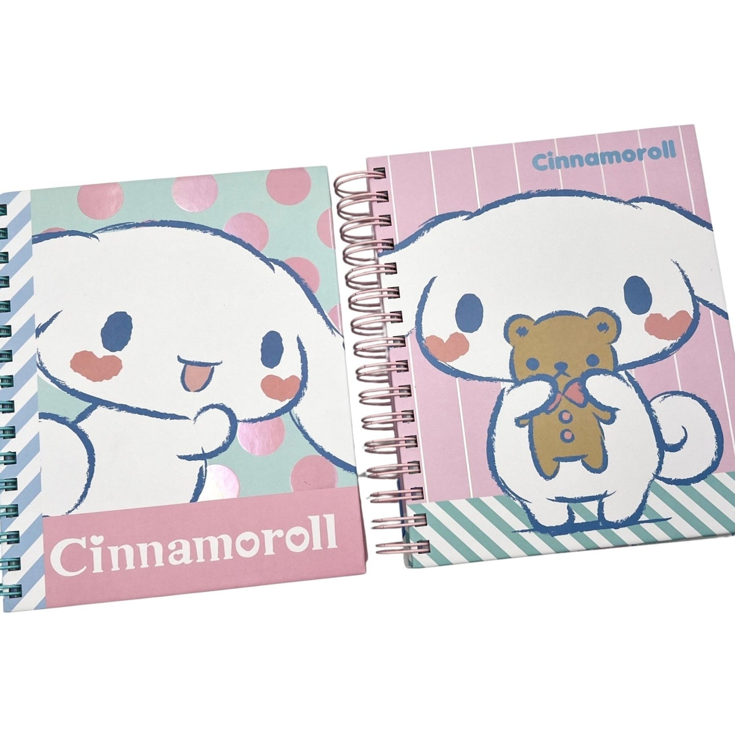 Cuaderno A5 Cinnamoroll modelo 1 rosado y celeste