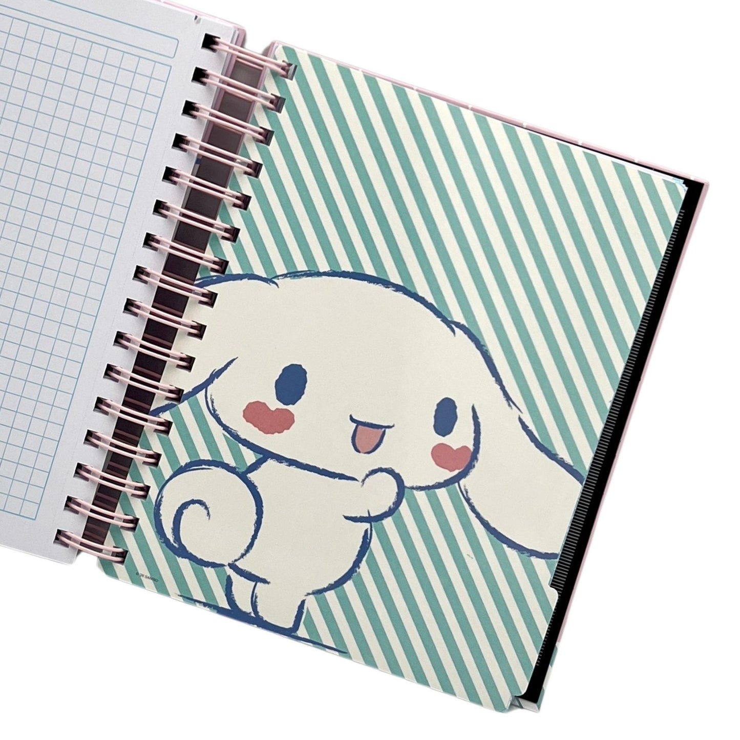 Cuaderno A5 Cinnamoroll modelo 1 rosado y celeste