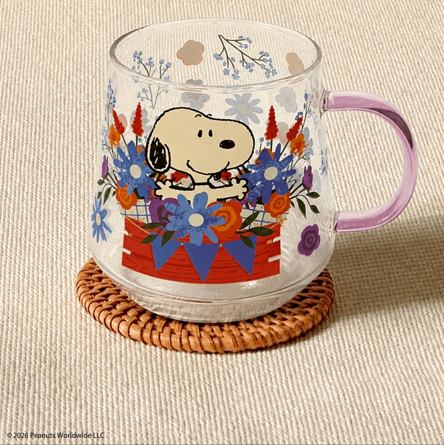 Taza Snoopy transparente