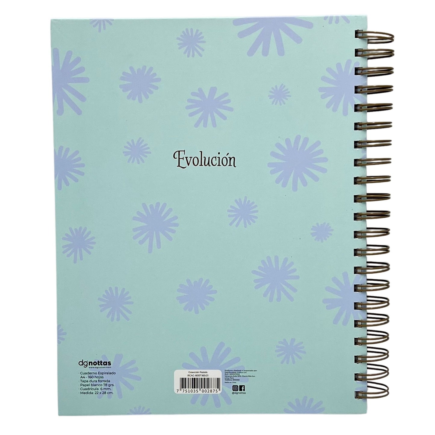 Cuaderno A4 Pastel celeste