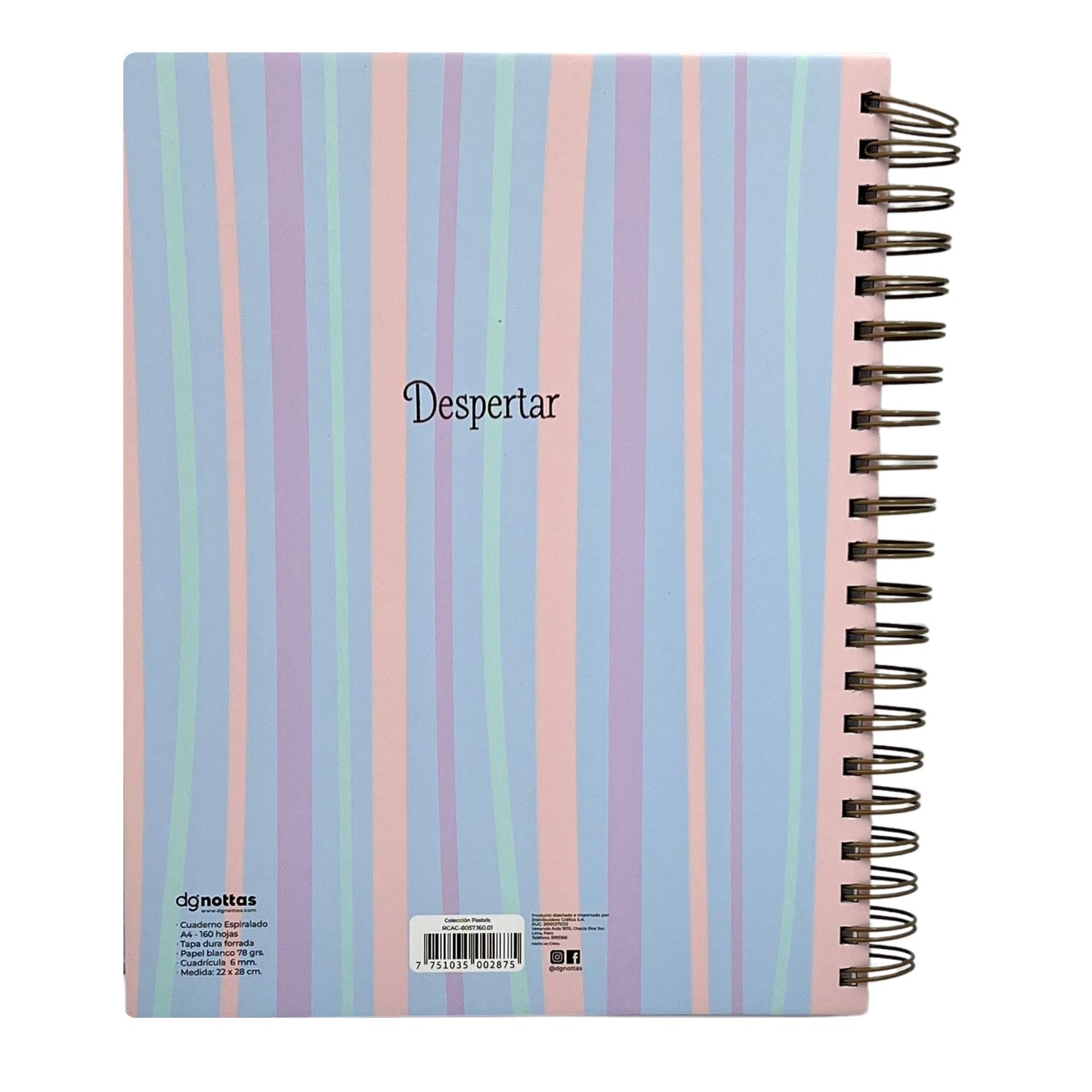 Cuaderno A4 Pastel colores