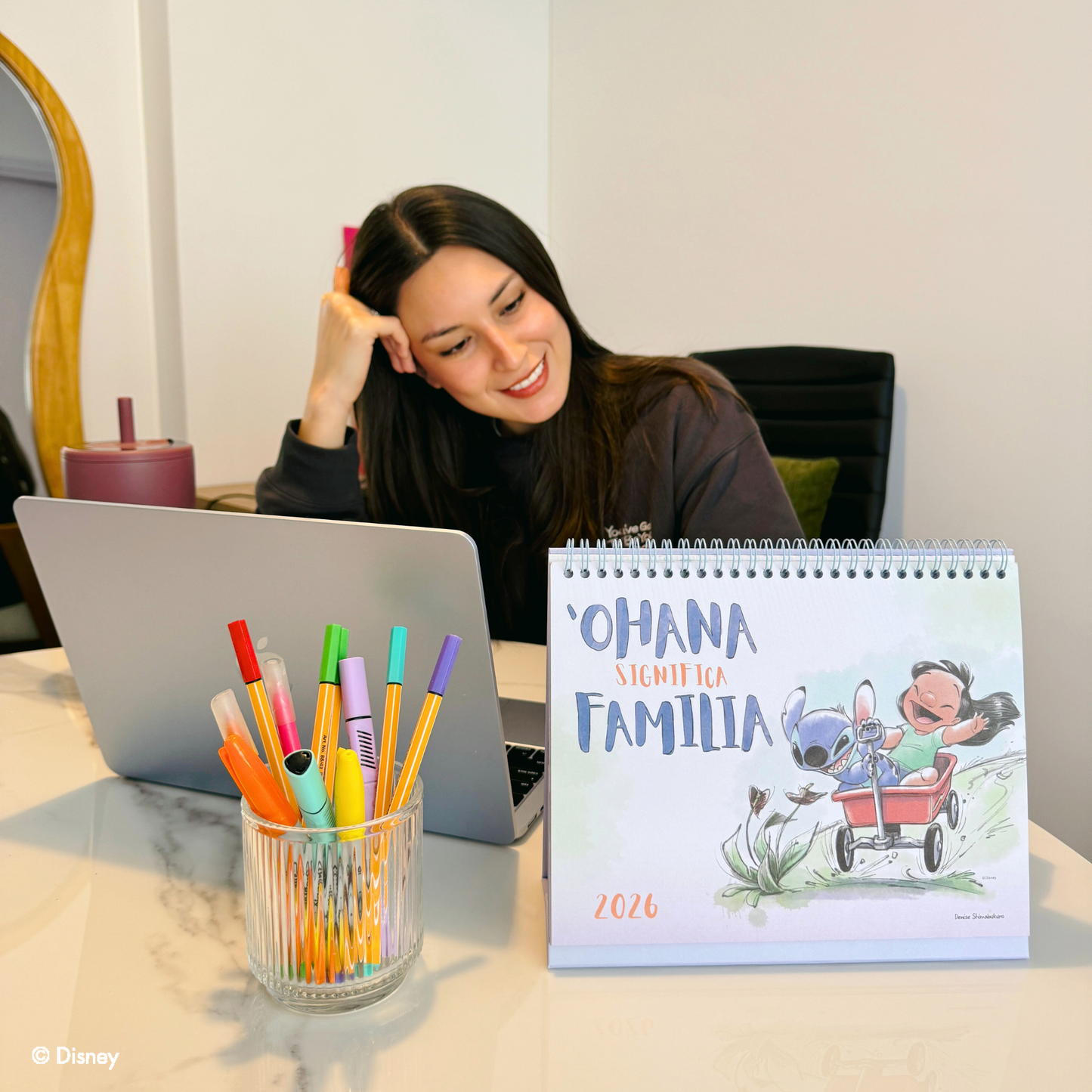 Calendario escritorio 2026 Stitch