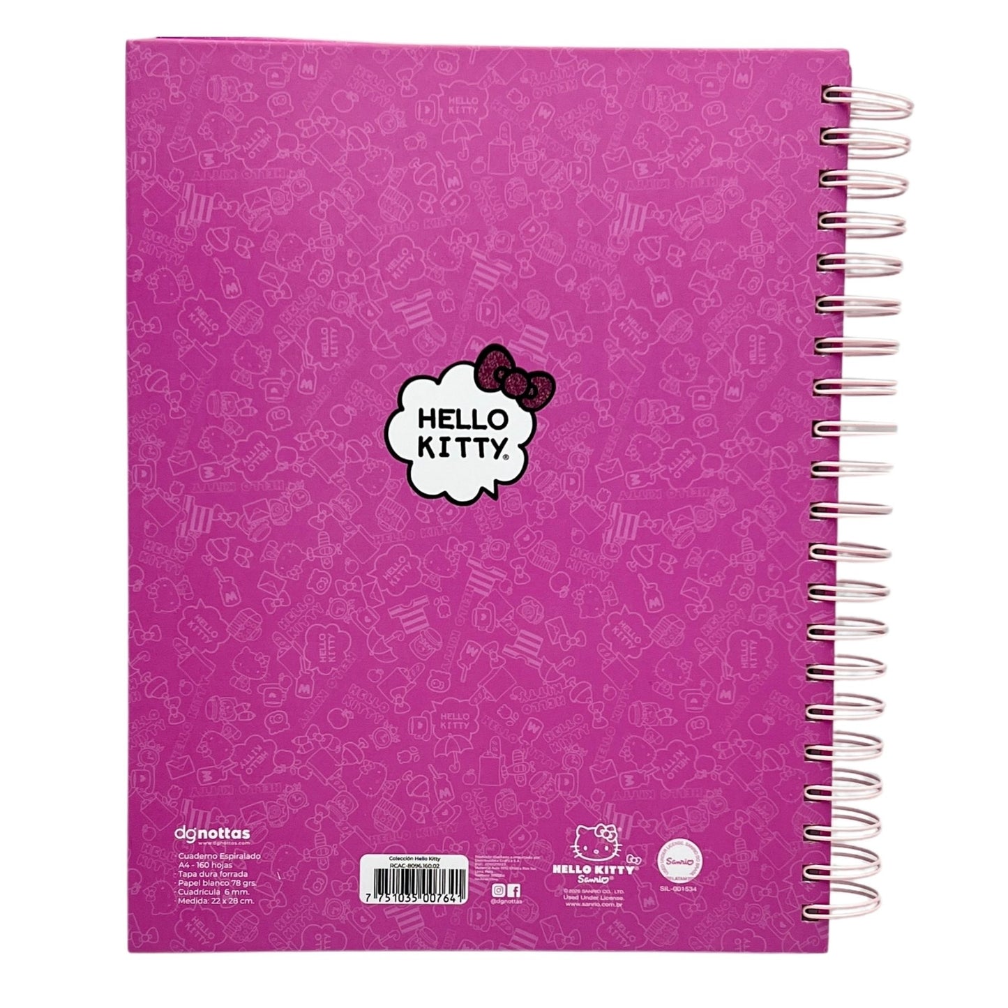 Cuaderno A4 Hello Kitty modelo 2 fucsia
