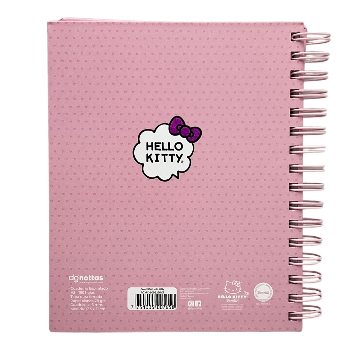 Cuaderno A5 Hello Kitty modelo 2 moño