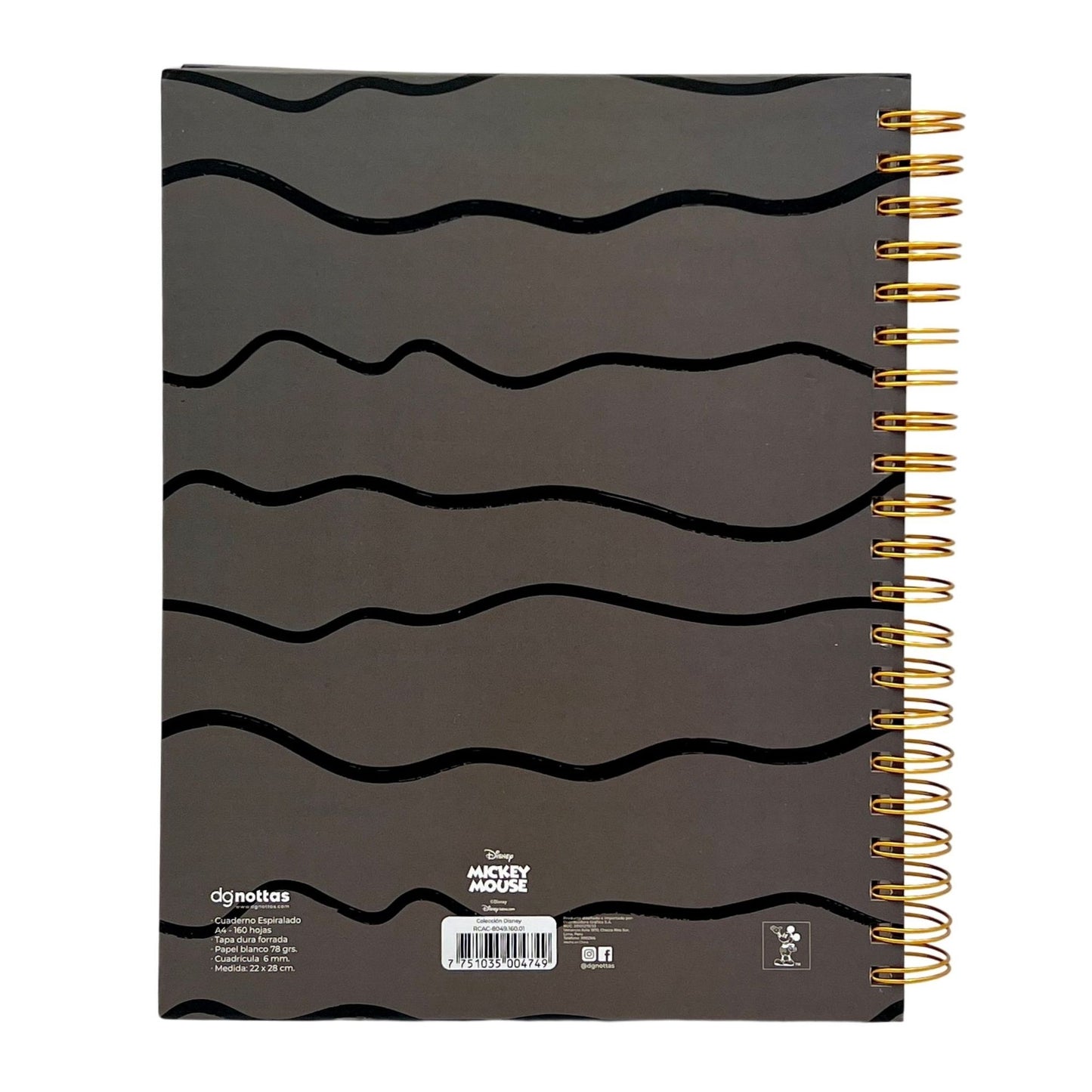 Cuaderno A4 Disney mickey negro