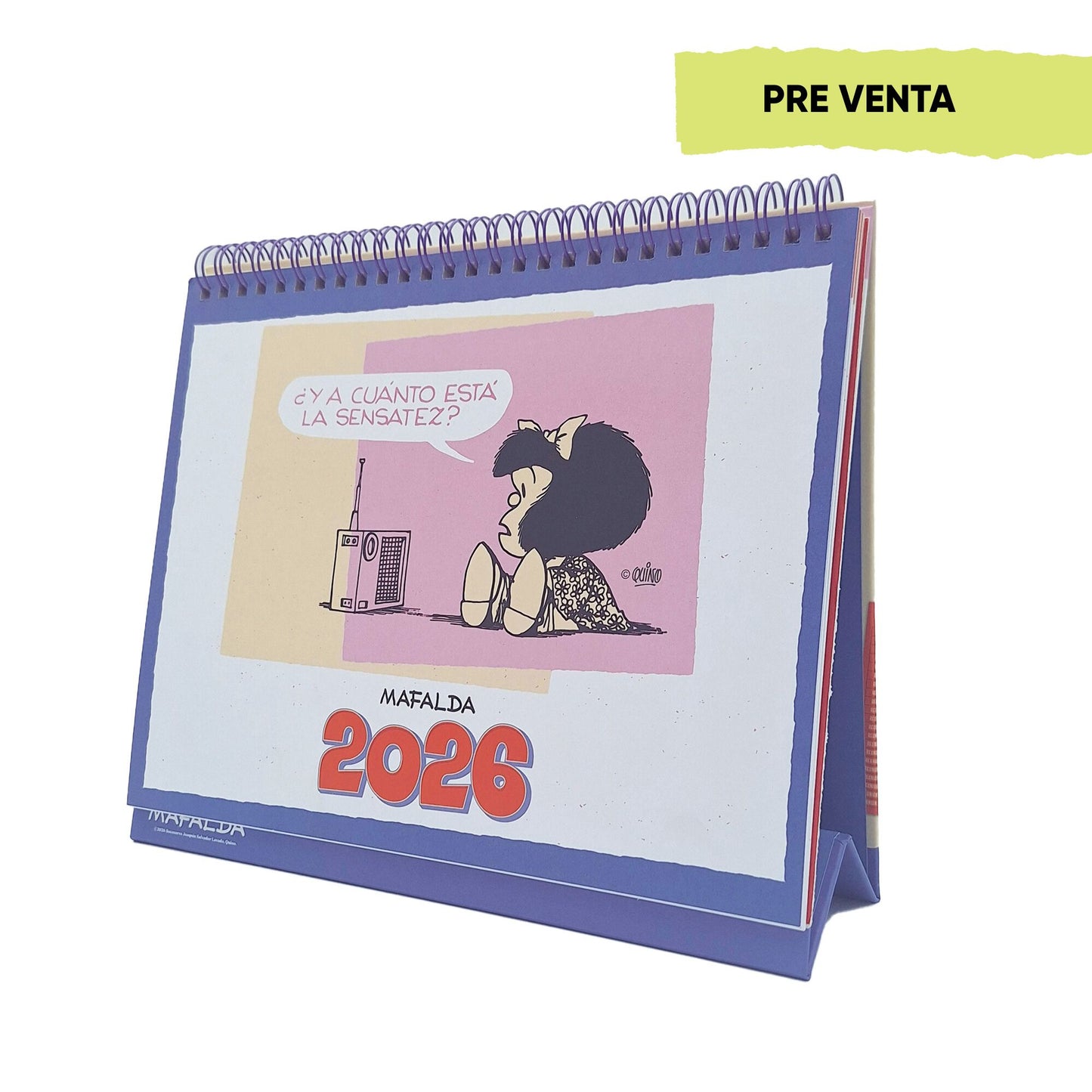 Calendario escritorio 2026 Mafalda