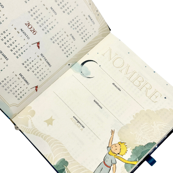 Agenda PP 2026 Principito semanal empastada