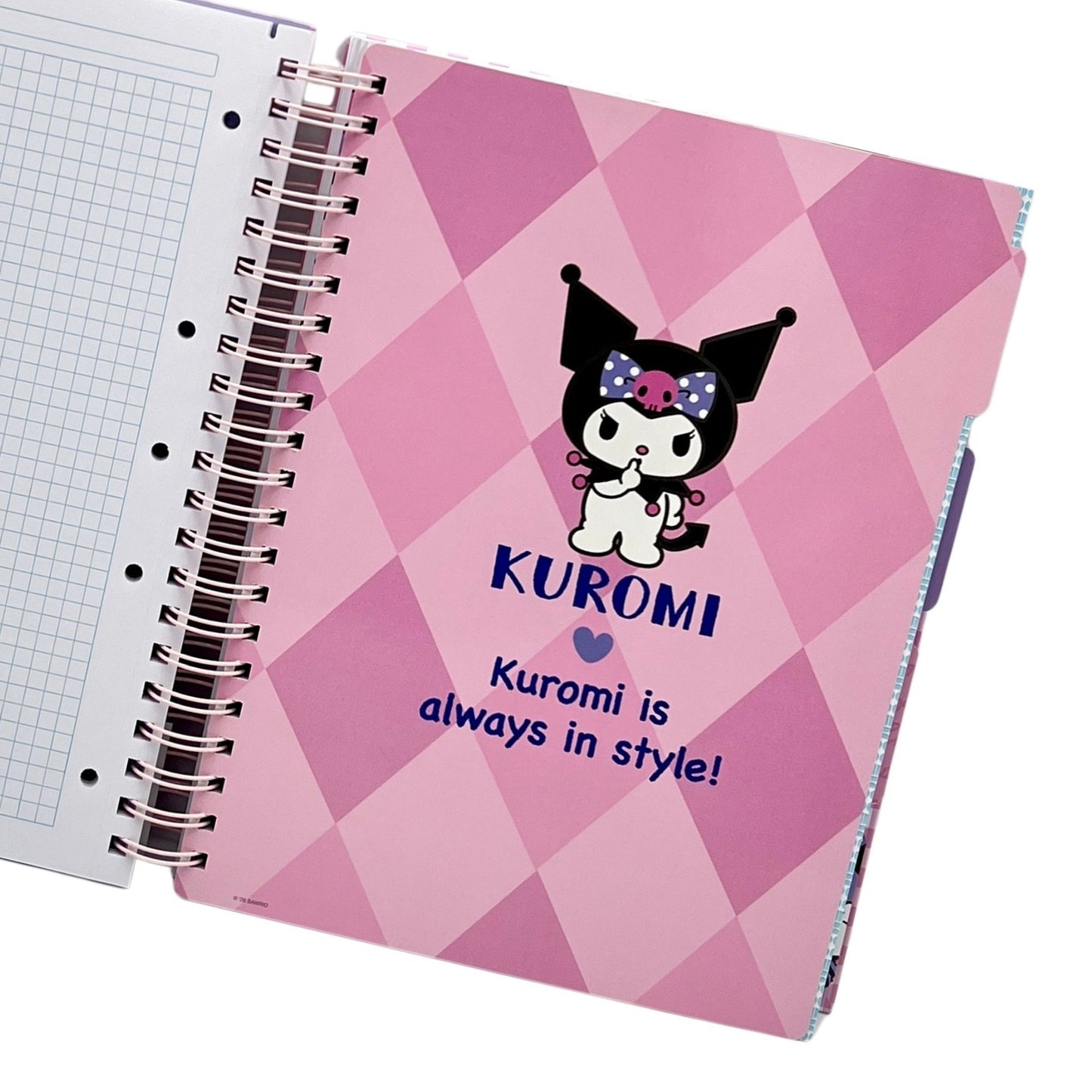 Cuaderno A4 kuromi modelo 1 morado