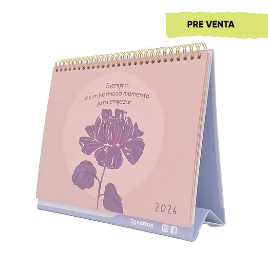 Calendario escritorio 2026 Bloom