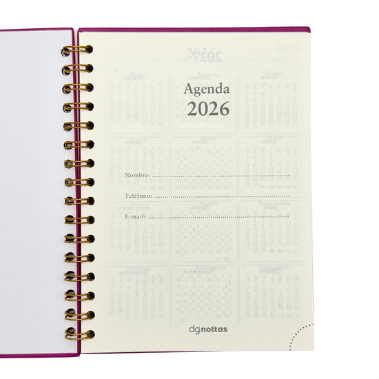 Agenda Minimal 2026 (fucsia)