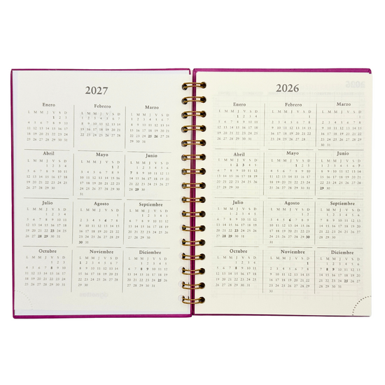 Agenda Minimal 2026 (fucsia)