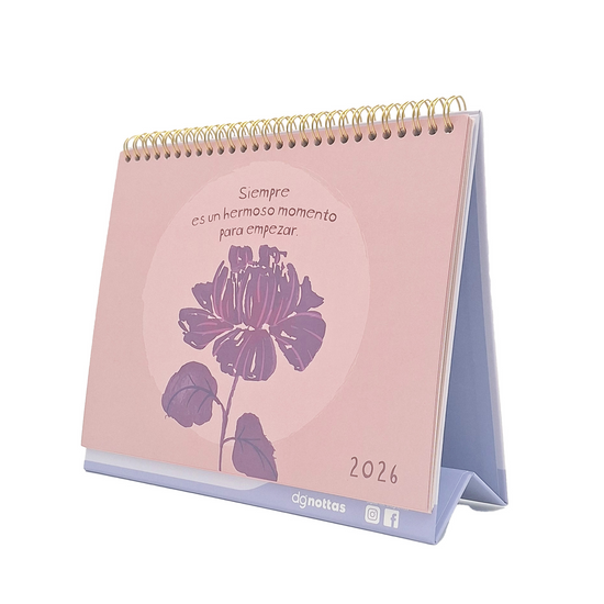 Calendario escritorio 2026 Bloom