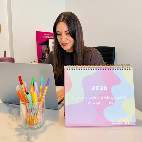 Calendario escritorio 2026 Pastel