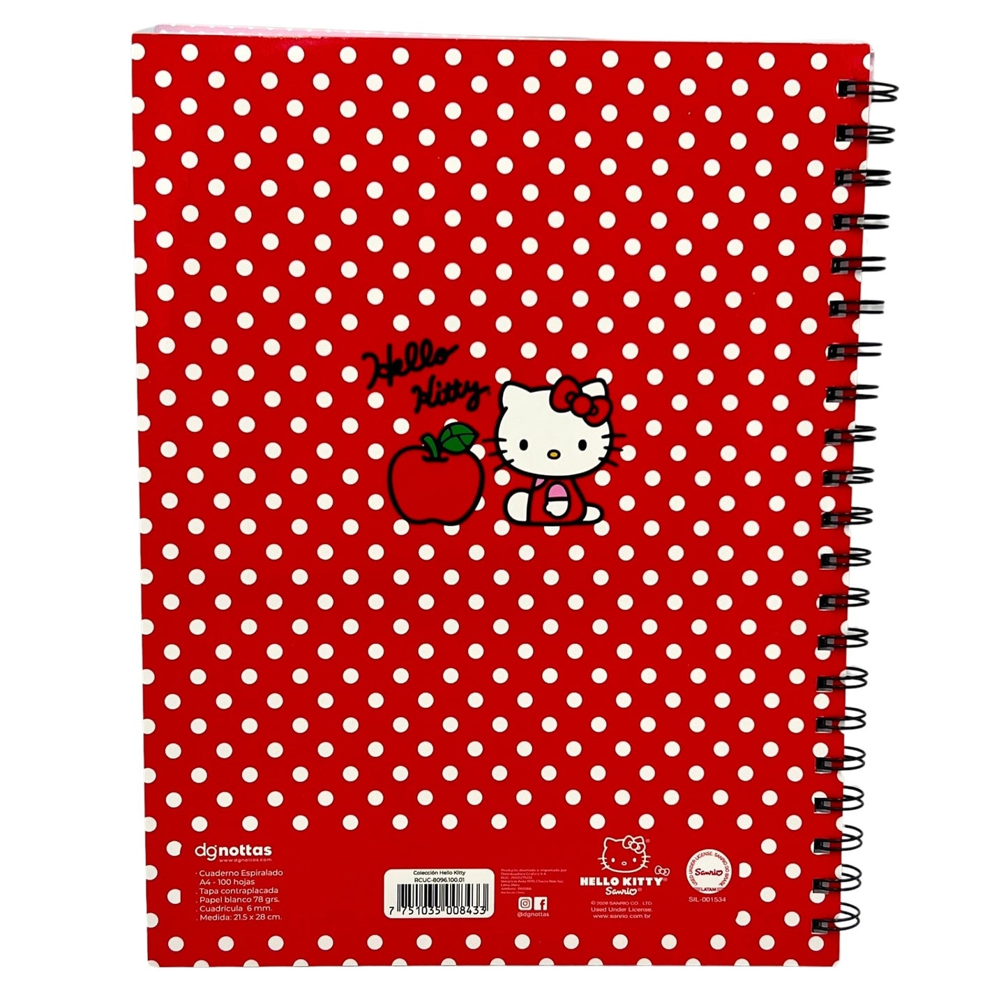Cuaderno Universitario A4 Hello Kitty