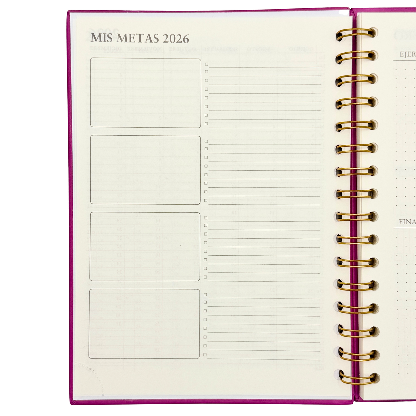 Agenda Minimal 2026 (fucsia)