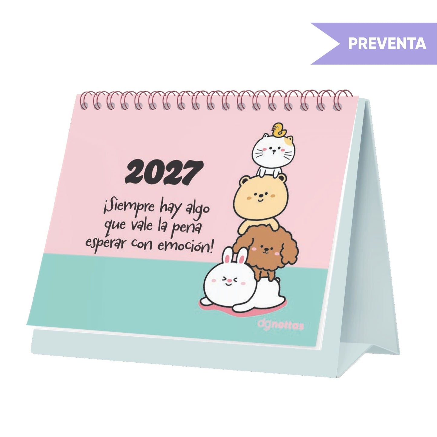 Calendario escritorio 2027 Pastel