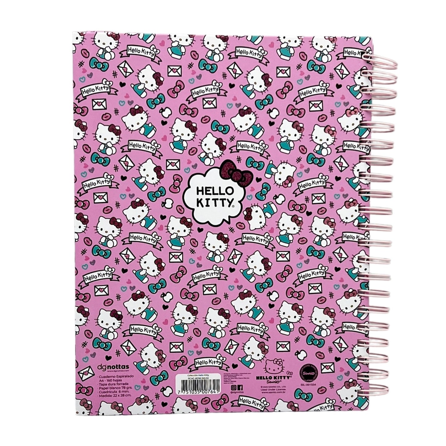 Cuaderno A4 Hello Kitty modelo 4 patron