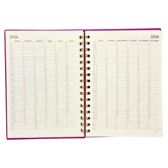 Agenda Minimal 2026 (fucsia)