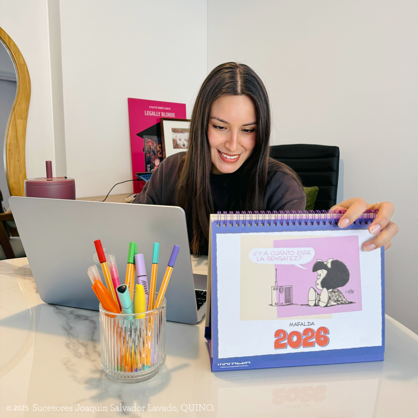 Calendario escritorio 2026 Mafalda