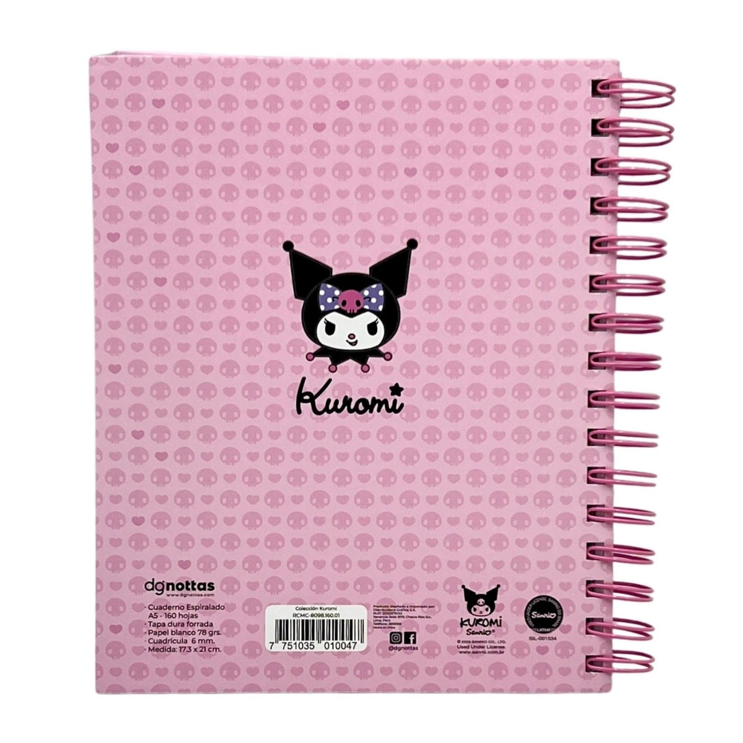 Cuaderno A5 Kuromi modelo 1