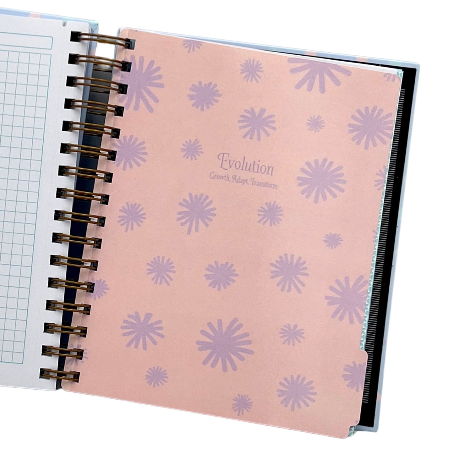 Cuaderno A5 rosado y crema