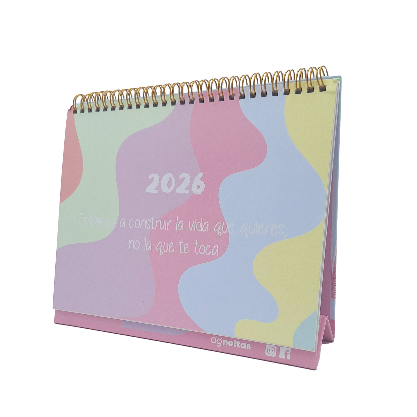 Calendario escritorio 2026 Pastel