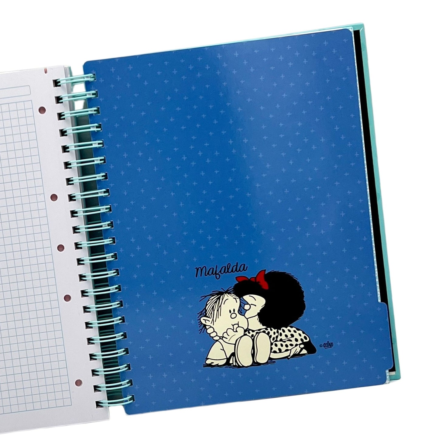 Cuaderno A4 Mafalda modelo 1 celeste