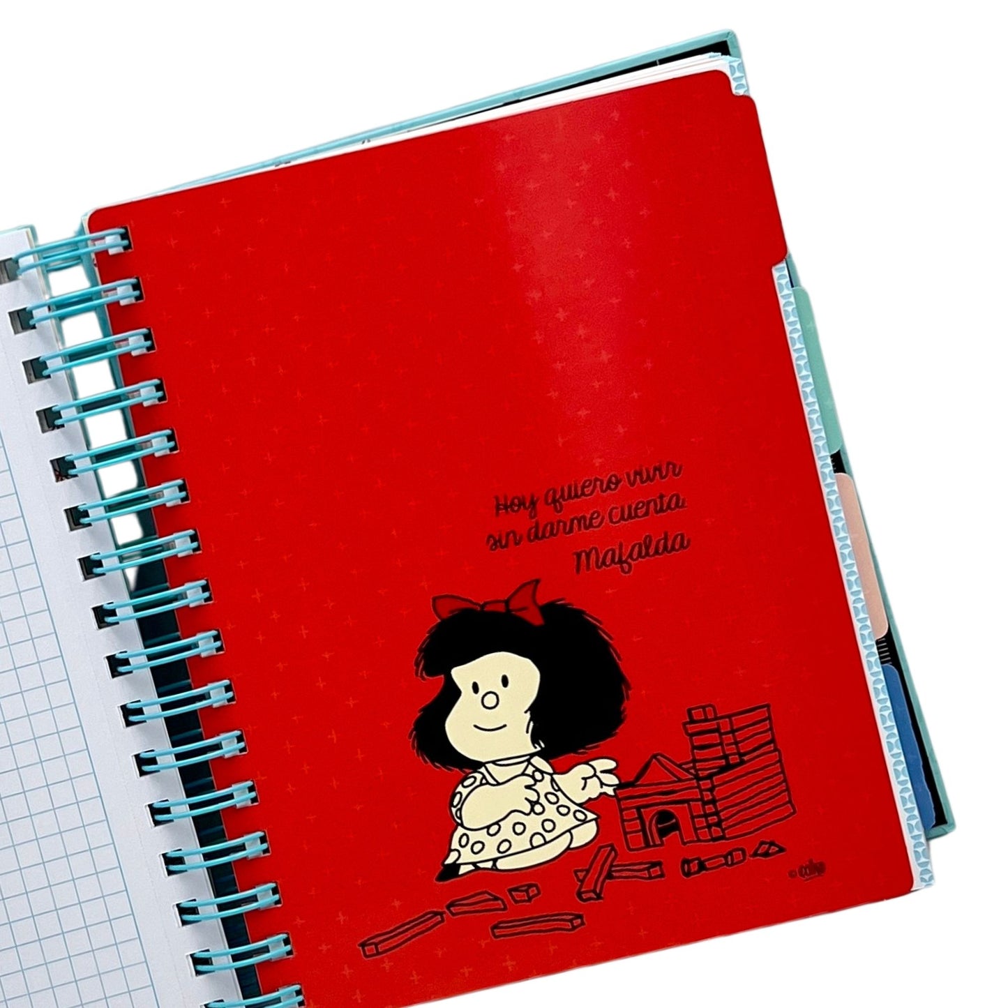 Cuaderno A5 Mafalda rosado pastel